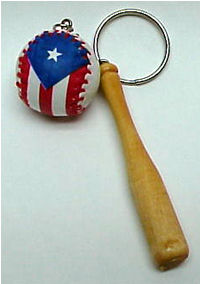 Dulces Tipicos Puerto Rican Beisball , Keychain with the Flag of Puerto Rico Puerto Rico